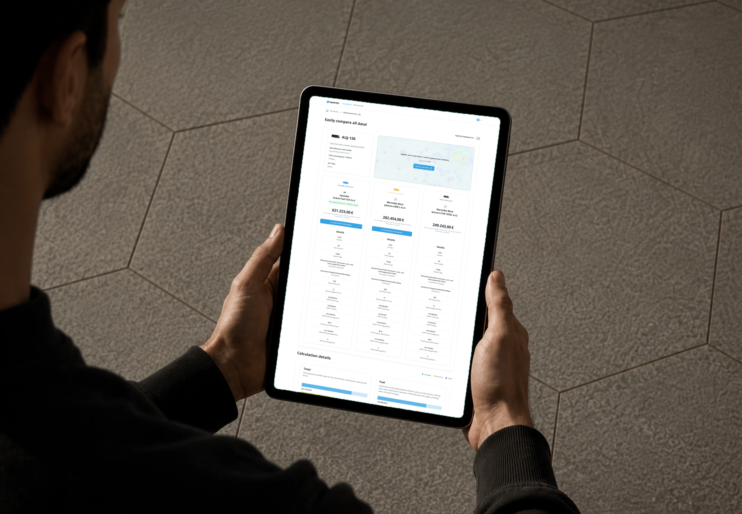 Vorschau der Hydrofy Plattform